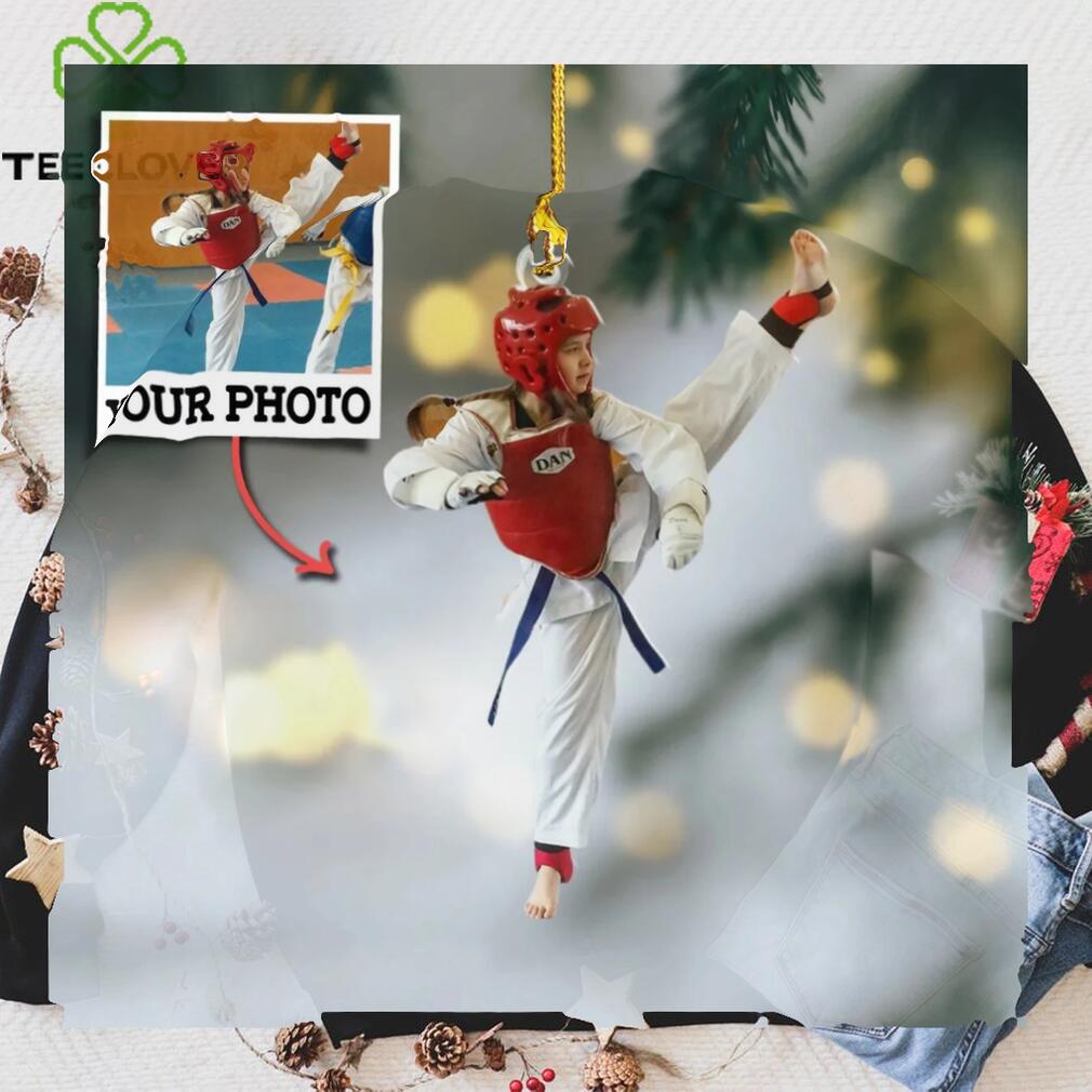 Custom Photo Ornament Gift For Karate Player   Personalized Your Photo Ornament