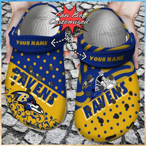 Custom Ravens Pride Crocs Clogs