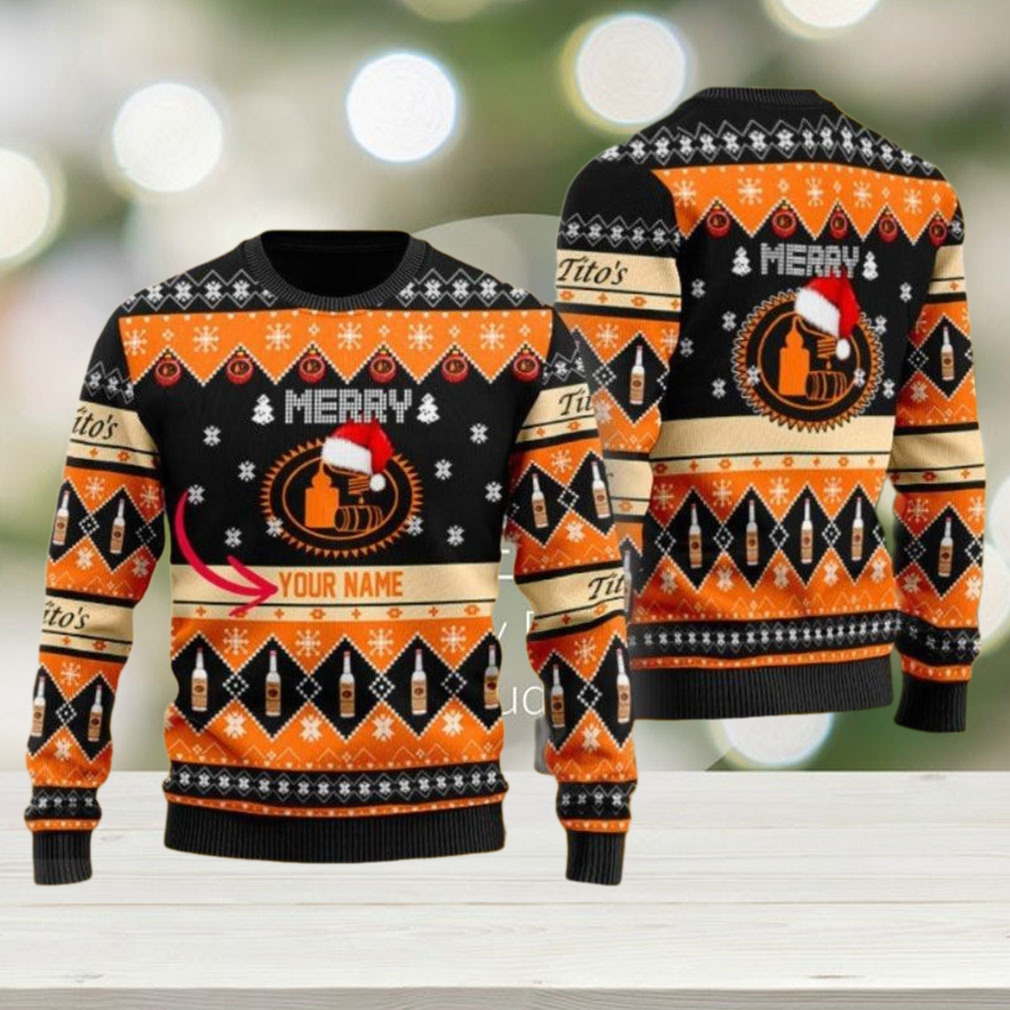 Custom Tito's Handmade Vodka Christmas Ugly Sweater, Vodka Lover Shirt Custom Tito's Handmade Vodka Christmas Ugly Sweater, Vodka Lover Shirt
