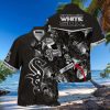 Customizable Chicago White Sox Black Floral Hawaiian Shirt