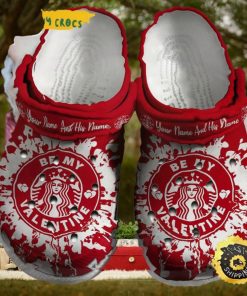 Customized Be My Valentine Starbucks Crocs