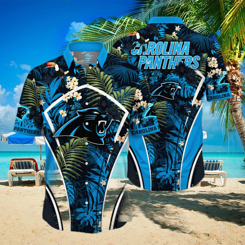 Customized Carolina Panthers NFL Flower Summer Tropical Hawaiian Shirt Customized Carolina Panthers NFL Flower Summer Tropical Hawaiian Shirt