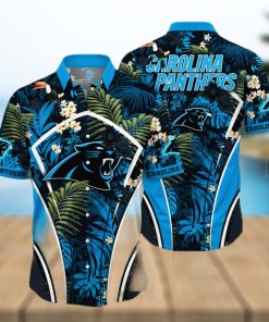 Customized Carolina Panthers NFL Flower Summer Tropical Hawaiian Shirt