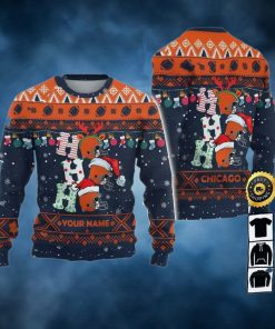 Customized Chicago Bears Ugly Christmas Sweater, Faux Wool Sweater, National Football League, Gifts For Fans Football Nfl, Football 3D Ugly Sweater, Merry Xmas – Prinvity
