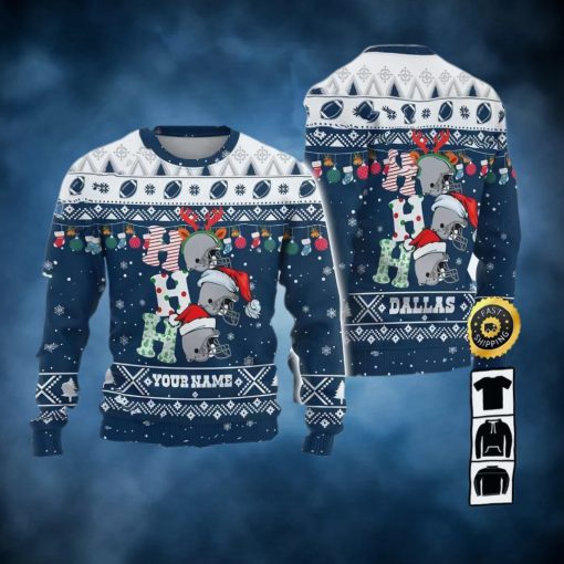 Customized Dallas Cowboys Ugly Christmas Sweater, Faux Wool Sweater, National Football League, Gifts For Fans Football Nfl, Football 3D Ugly Sweater – Prinvity