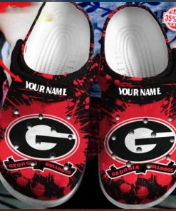 Customized Georgia Bulldogs Dog Crocs Shoes