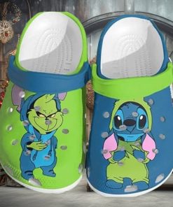 Customized Grinch and Stitch Shoes