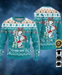 Customized Miami Dolphins Ugly Christmas Sweater, Faux Wool Sweater, National Football League, Gifts For Fans Football Nfl, Football 3D Ugly Sweater, Merry Xmas – Prinvity
