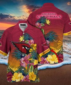 Customized NFL Arizona Cardinals Hawaii Shirt Tropical Flower Aloha Shirt