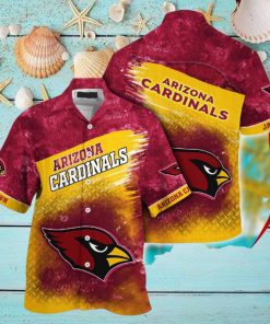 Customized NFL Arizona Cardinals Hawaiian Shirt Metal Pattern Aloha Shirt