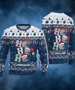 Customized NFL Dallas Football Ho Ho Ho Ugly Christmas Sweater Cowboys Gift Ideas