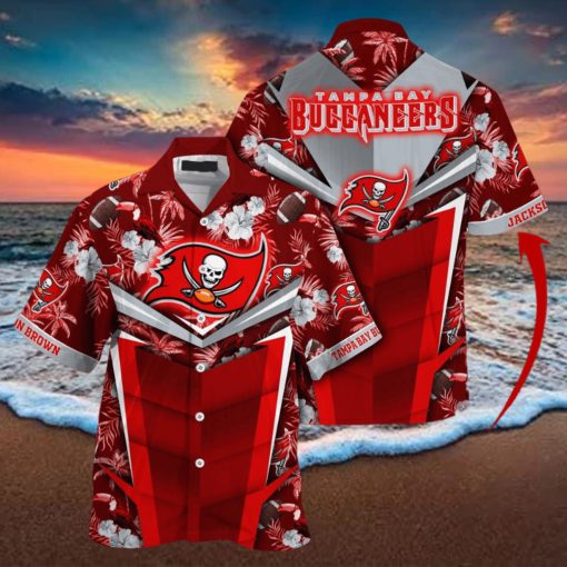 Customized NFL Tampa Bay Buccaneers Hawaiian Shirt Summer Football Aloha Shirt For Fans