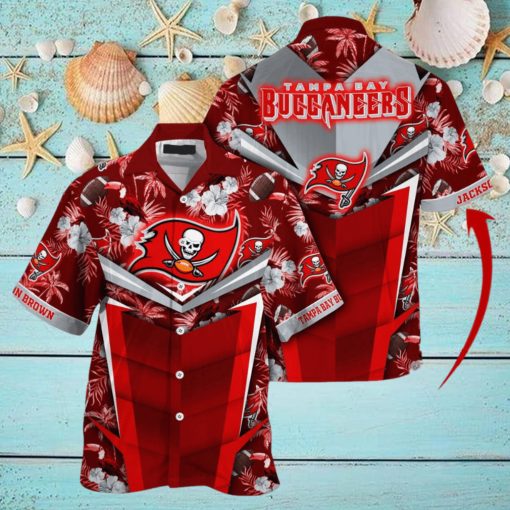 Customized NFL Tampa Bay Buccaneers Hawaiian Shirt Summer Football Aloha Shirt For Fans