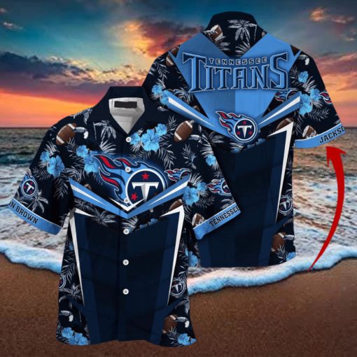 Customized NFL Tennessee Titans Hawaiian Shirt Summer Football Aloha Shirt For Fans