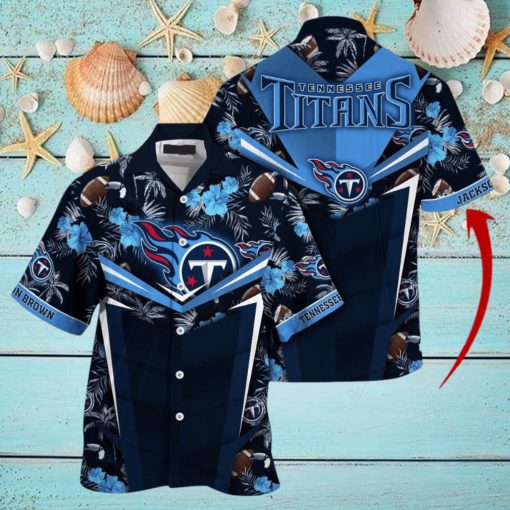 Customized NFL Tennessee Titans Hawaiian Shirt Summer Football Aloha Shirt For Fans