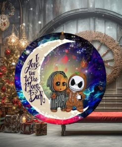 Cute Baby Groot And Jack Nightmare Before Christmas Love You To The Moon And Back Galaxy Christmas Decorations Ornament