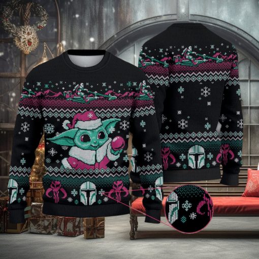 Cute Baby Yoda Christmas Sweater 3D All Over Printed Ugly Christmas Sweater
