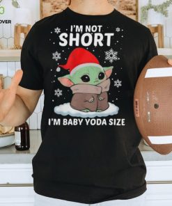 Cute Baby Yoda Santa I’m Not Short I’m Baby Yoda Size Merry Christmas Shirt