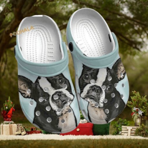 Cute Boston Terrier Painting Puppy Crocs for Terrier Moms
