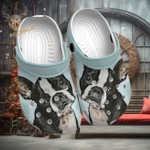 Cute Boston Terrier Painting Puppy Crocs for Terrier Moms