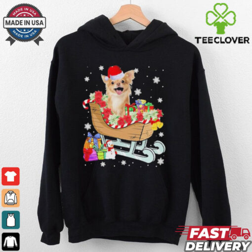Cute Chihuahua Dog Christmas Santa Hat Xmas Puppy Lover Shirt