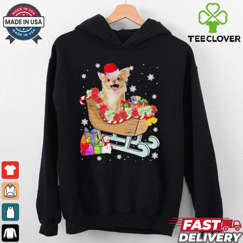 Cute Chihuahua Dog Christmas Santa Hat Xmas Puppy Lover Shirt Cute Chihuahua Dog Christmas Santa Hat Xmas Puppy Lover Shirt