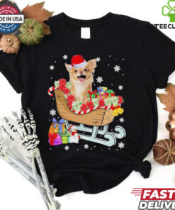Cute Chihuahua Dog Christmas Santa Hat Xmas Puppy Lover Shirt