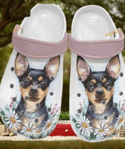 Cute Chihuahua Painting Watercolor Art Puppy Crocs Daisy Style