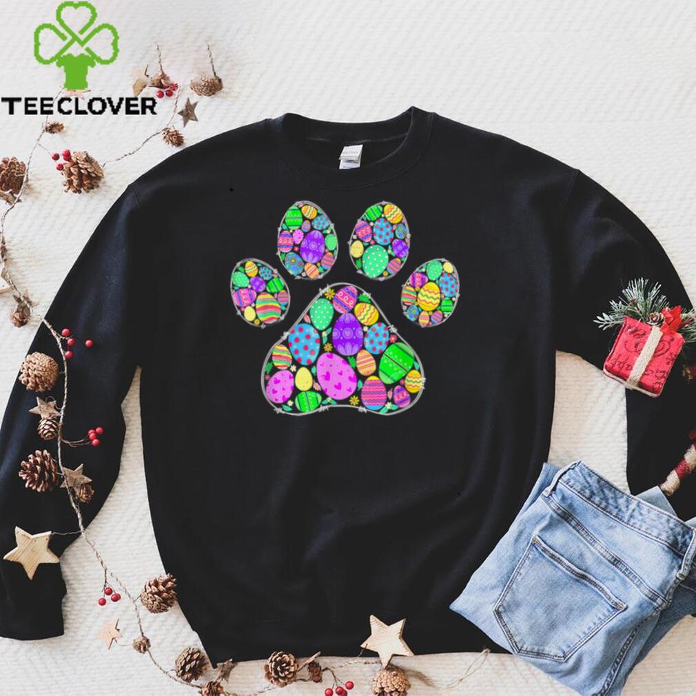 Cute Colorful Easter Eggs Dog Cat Paw Lover Happy Easter Day T Shirt B09VX22554 Cute Colorful Easter Eggs Dog Cat Paw Lover Happy Easter Day T Shirt B09VX22554