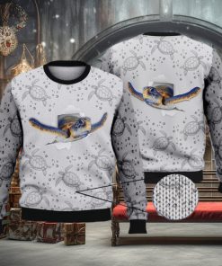 Cute Colorful Turtle 3D Full Print Ugly Sweater Christmas Gift Sweater
