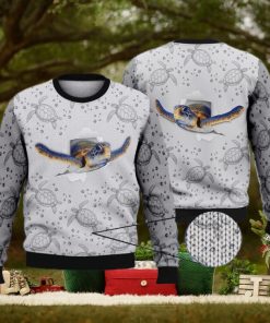 Cute Colorful Turtle 3D Full Print Ugly Sweater Christmas Gift Sweater