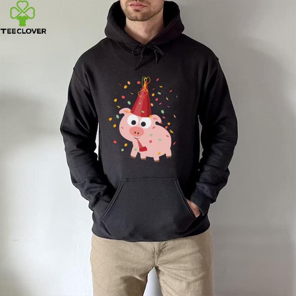 Cute Confetti Party Funny Pig Design Unisex Sweatshirt Cute Confetti Party Funny Pig Design Unisex Sweatshirt