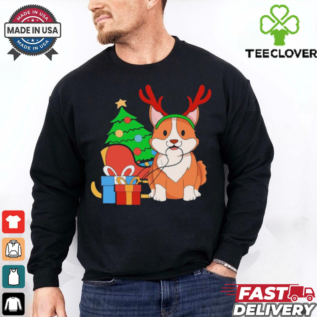 Cute Corgi Dog Santa Reindeer Christmas Shirt Cute Corgi Dog Santa Reindeer Christmas Shirt