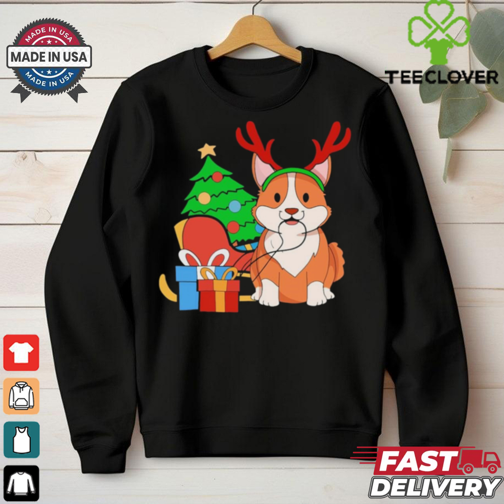 Cute Corgi Dog Santa Reindeer Christmas Shirt Cute Corgi Dog Santa Reindeer Christmas Shirt