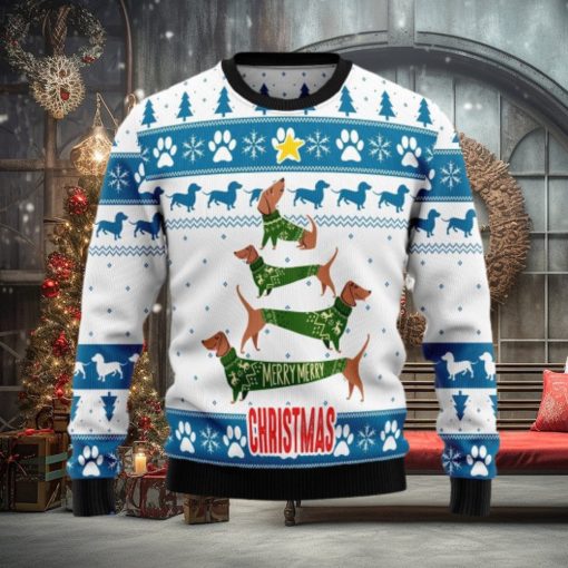 Cute Dachshund Ugly Christmas Sweater For Men And Women