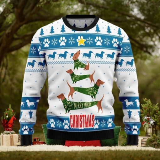 Cute Dachshund Ugly Christmas Sweater For Men And Women