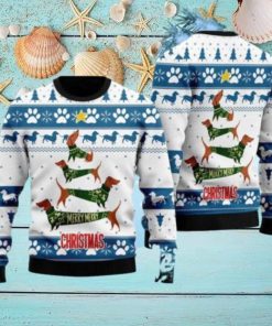 Cute Dachshund Xmas Ugly Christmas Sweater Gift Knitting Sweater
