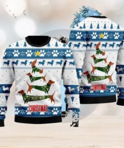 Cute Dachshund Xmas Ugly Christmas Sweater Gift Knitting Sweater
