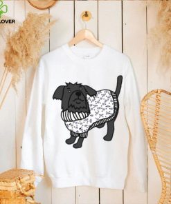 Cute Dog in Christmas Winter Snowflake T Shirt