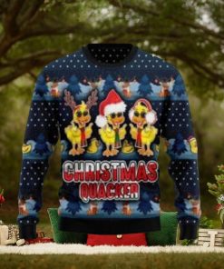 Cute Duck Quacker Ugly Xmas Wool Knitted Sweater