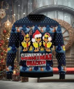 Cute Duck Quacker Ugly Xmas Wool Knitted Sweater