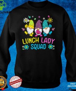 Cute Easter Day Gnome Love Lunch Lady Women Matching T Shirt B09VX853FY