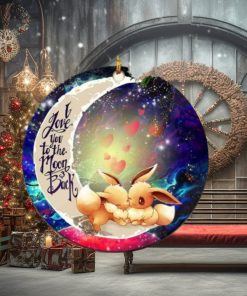 Cute Eevee Pokemon Couple Love You To The Moon And Back Galaxy Christmas Tree Decorations Ornament