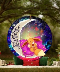 Cute Eevee Pokemon Sleep Night Love You To The Moon And Back Galaxy Christmas Tree Decorations Ornament
