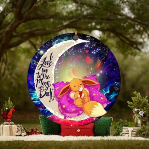 Cute Eevee Pokemon Sleep Night Love You To The Moon And Back Galaxy Christmas Tree Decorations Ornament