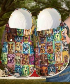 Cute Face Dog Rubber Clog Crocs Shoes for Dog Lovers