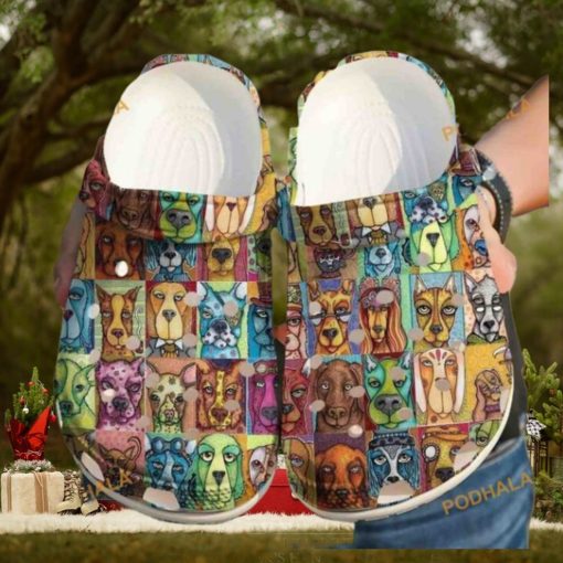 Cute Face Dog Rubber Clog Crocs Shoes for Dog Lovers