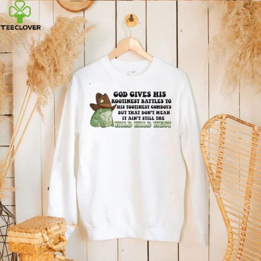 Cute Frog with Cowboy Hat Funny Saying Cottagecore Aesthetic T Shirt