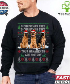 Cute German Shepherd Dog Oh Christmas Tree Xmas German Shepherd T Shirt