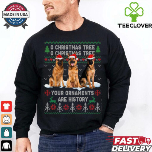 Cute German Shepherd Dog Oh Christmas Tree Xmas German Shepherd T Shirt